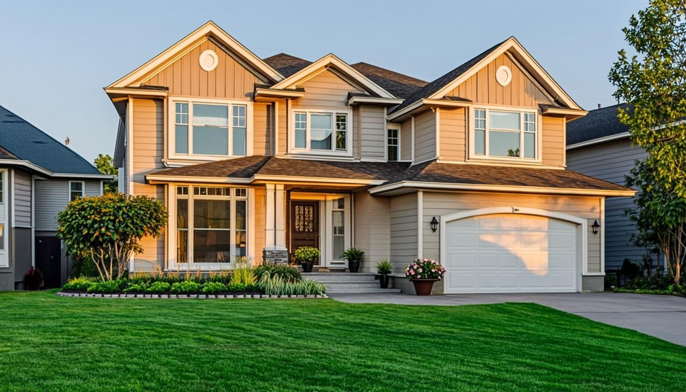 Clean home exterior ready for service